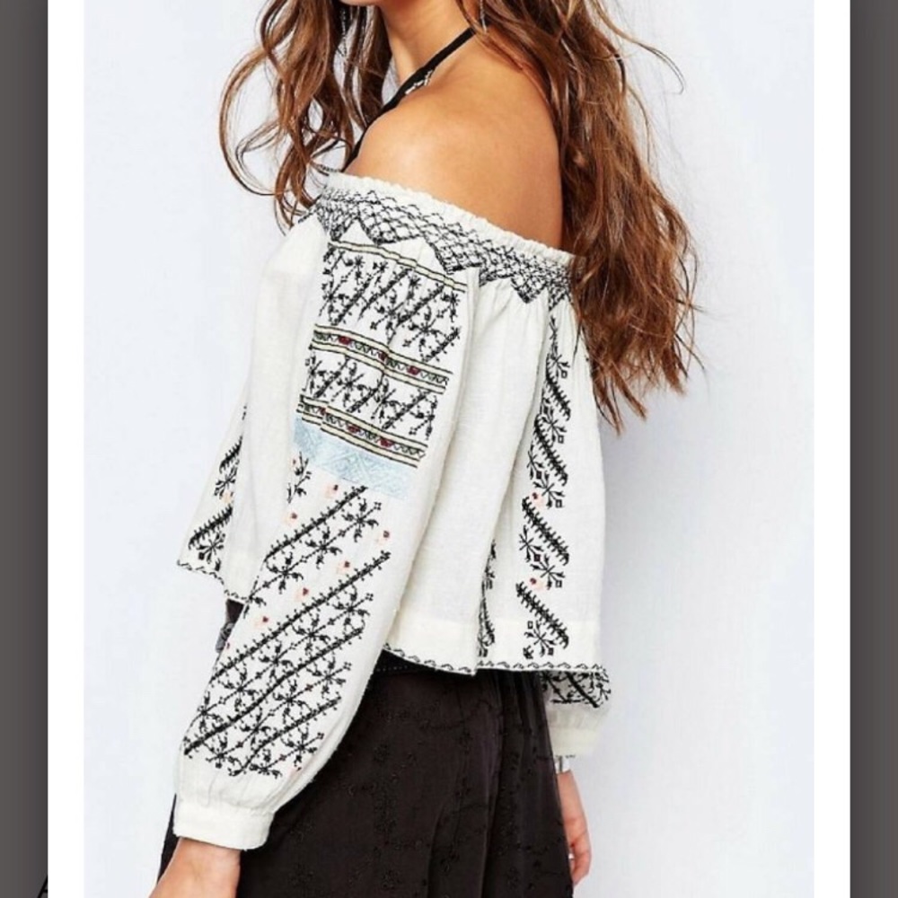 Free People All I Need Off Shoulder Top Medium - Picture 2 of 3
